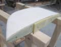 The lengthening of the rudder blade