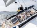L'Hallberg-Rassy 400 ha affrontato raffiche fino a 20 nodi senza un colpo di sole. Il Traveller non ha bisogno di essere pescato