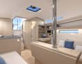 Light and airy. The interior fittings in light oak wood