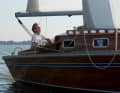 Owner Bernd Rekowski is travelling with his "Lumme" in changing areas