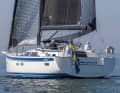 Beautiful deck plan. Despite the large width of 5.02 metres, which extends all the way aft, the HR 50 looks well-proportioned