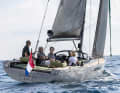 Four on board? No problem - especially as the mainsheet and traveller are far aft and the main boom is set high enough