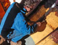 The owner conserving the hull before the new saloon extension