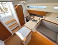 First 36 A special feature is the centrally installed kitchen block with refrigerator compartment. Set-up board as a bridge