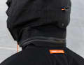 The hood is detachable and the zip closes watertight at the neck