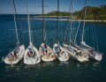 Un thème, six interprétations différentes. La vue de la flotte dans le paquet illustre les différences. De gauche à droite : Arcona 385, Beneteau First 36, X 4.0, J 112 E, Dehler 38 SQ, Faurby 370