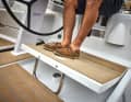 Dehler 38 SQ Good hold, best stability. The foot flaps are extremely large