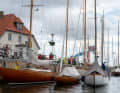 La flotte dans le port de la ville de Neustadt