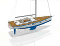 The deck in front of the mast remains completely unobstructed, the hatches are of course fitted flush into the deck