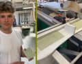How parts of the boat were sawn up and signed