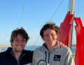 Raphaël Censier (the designer) and Erwan Censier (the boat builder) have already reached a speed of 23.5 knots with their new foiler