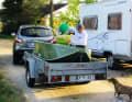When assembled, the boat can be easily transported in a trailer