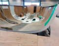 Arcona 385 The Swedes laminate the hull and deck as a GRP sandwich with a Divinycell foam core and vinyl ester resin using the vacuum infusion process.