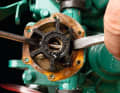 4. remove the impeller The small impeller can be removed using a special puller or two screwdrivers and dexterity