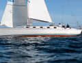 "Jana vun de Geest" at half wind on the Flensburg Fjord, which has now become home to us