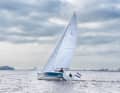 The rig is sporty and the sail area is large. The sail carrying capacity is quite high at 5.1