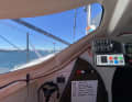 The "bubble" from the inside. Directly accessible: autopilot and keel adjustment