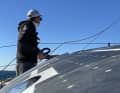 Controlled the start and the rounding of the buoys herself - from the companionway lying completely astern to windward