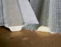 The Prisma-Beams are made of glass scrims and polyurethane foam. They are 1.22 metres long and can be easily cut to size