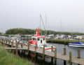 Der Hafen von Lippe mit DGzRS-Boot