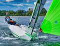 The 130-kilogram folding keel ensures stability and safety despite the narrow 2.0 metre hull width