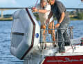 ... transverse only works with short boats on wide sterns. Water can also collect on the lower hose here