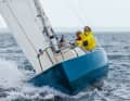 Typique de tous les bateaux de Bruun (Grinde, Kaskelot, Marsvin) : la proue surélevée et massive.