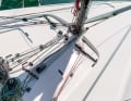 ... during sailing they are covered with a canopy.  This can be removed very easily by one person
