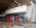 Cleaning work should take place where chemicals that run off can be washed off and disposed of