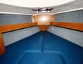 The forward berth is adequately dimensioned