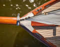 The missing pulpit and the jib boom are typical of yachts of this type from the 1920s