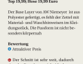 Bewertung der Funktionsunterwäsche von AW Niemeyer