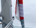 Wide Velcro strips in the clew area secure the fabric when rolled up, even with loose sheets