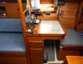  Lush: The solid sat nav fits the size of the charts perfectly. However, the seat is part of the aft berth, ...