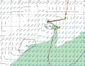 The weather graphic, which shows the time when the accident must have happened, shows the main low in the west and the marginal low that was in the immediate vicinity of the "Escape"