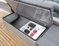Incorporated: The electrics are built into the forecastle box. The lids can be closed watertight