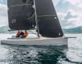 Centred. The mast is positioned relatively far aft. This means that the self-tacking jib is still large enough