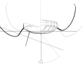 Imoca-Foils (here the new "For People") are slightly angled inwards when fully extended, so they are self-regulating: if the boat lifts very high, the buoyancy is reduced