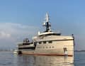 The 75-metre-long "Abeona", escort vessel of Jeff Bezos' 125-metre sailing yacht
