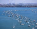 The race course was flanked by an armada of spectators