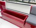 The spacious forecastle is an integral part of the deck mould. The boat is unsinkable