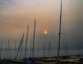 The Downs Sailing Club, north of Dover, is shrouded in Sahara dust