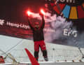 Boris Herrmann at the finish of the Vendée Globe 2021