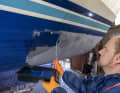 We have already been able to test the application of Safeguard SP; it can simply be rolled over the sanded old coating.