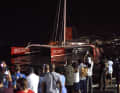 Francis Joyon erreicht die Pier in Guadeloupe