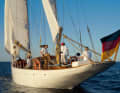 Test voyage after two years of refurbishment. The crew is more than satisfied with the "Talisman"