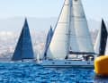 Danach folgen die Einrumpfer, im Bild vorn die X-Yachts Xp 50 "Madness" und die Grand Soleil 46 "Flying"