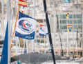Not to be overlooked: The ARC 2024 flag flies in the marina of Las Palmas.