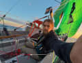 View into the cockpit: Christian Sauer will probably need a little less than a month to cross the Atlantic.