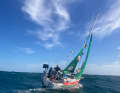 Just a few days before the start, Christian Sauer sets sail for the first time on his self-built "Argo".